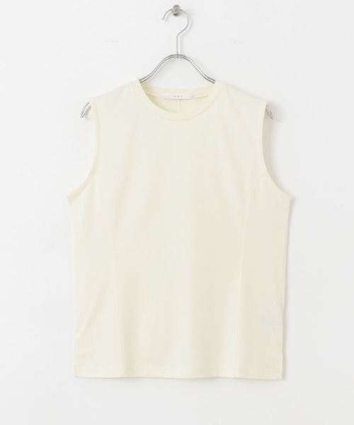 KBF（ケイビーエフ）の「デザインステッチスリーブレスカットソー（Tシャツ/カットソー・レディース・ブラック/アイボリー・ONE）」の8枚目の写真