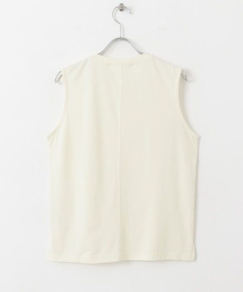 KBF（ケイビーエフ）の「デザインステッチスリーブレスカットソー（Tシャツ/カットソー・レディース・ブラック/アイボリー・ONE）」の6枚目の写真