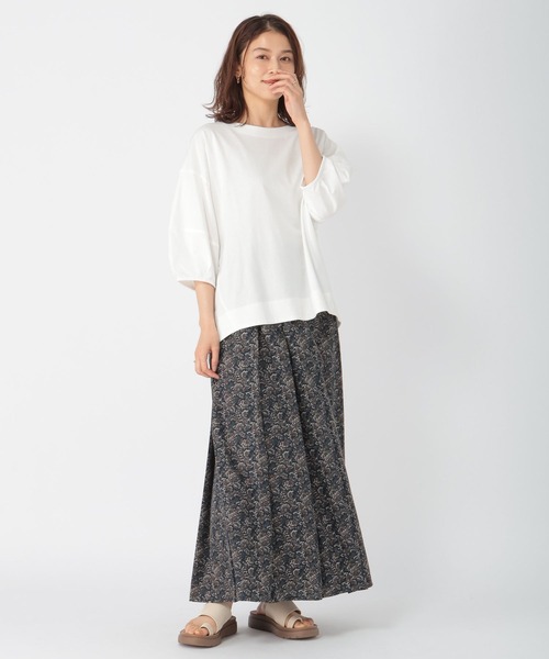 studio CLIP（スタディオクリップ）の「ミュルーズプリントスカート（スカート・レディース・ネイビー/イエロー・MEDIUM/LARGE）」の7枚目の写真