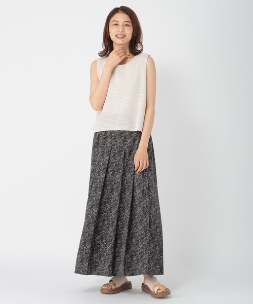 studio CLIP（スタディオクリップ）の「ミュルーズプリントスカート（スカート・レディース・ネイビー/イエロー・MEDIUM/LARGE）」の9枚目の写真