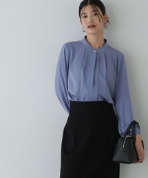 ◆◇スタンドカラーフロントタックブラウス