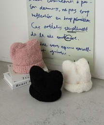 forksy. | 【forksy.】ネコミミボアニット帽(ニットキャップ/ビーニー)