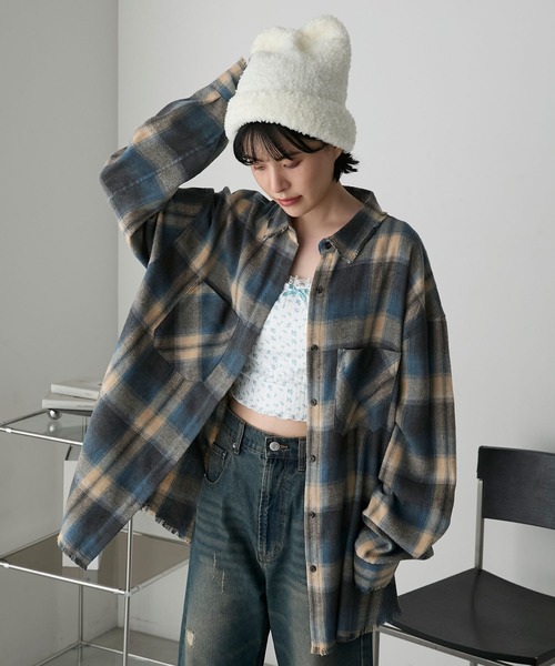 forksy.（フォルクシー）の「【forksy.】ネコミミボアニット帽（ニットキャップ/ビーニー・レディース・ブラック/アイボリー/ライトピンク・FREE）」の17枚目の写真