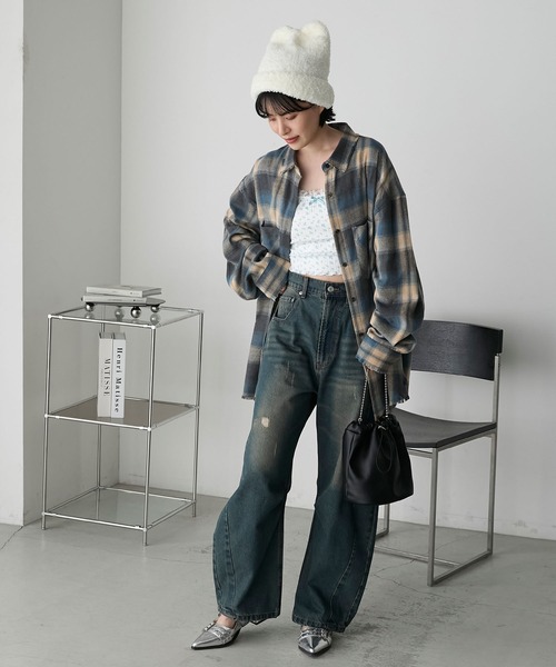 forksy.（フォルクシー）の「【forksy.】ネコミミボアニット帽（ニットキャップ/ビーニー・レディース・ブラック/アイボリー/ライトピンク・FREE）」の20枚目の写真