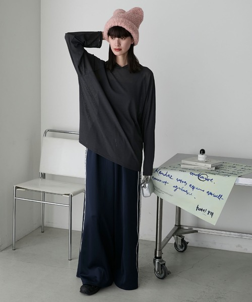 forksy.（フォルクシー）の「【forksy.】ネコミミボアニット帽（ニットキャップ/ビーニー・レディース・ブラック/アイボリー/ライトピンク・FREE）」の10枚目の写真