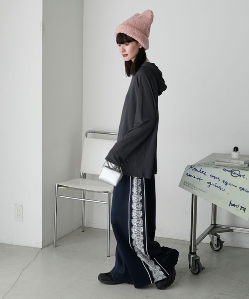 forksy.（フォルクシー）の「【forksy.】ネコミミボアニット帽（ニットキャップ/ビーニー・レディース・ブラック/アイボリー/ライトピンク・FREE）」の11枚目の写真