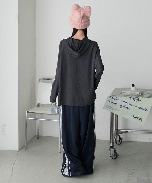 forksy.（フォルクシー）の「【forksy.】ネコミミボアニット帽（ニットキャップ/ビーニー・レディース・ブラック/アイボリー/ライトピンク・FREE）」の12枚目の写真