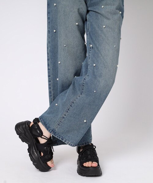 cs T&P(シーエスティーアンドピー)の「厚底 スニーカーソールスポサン(サンダル・レディース・ブラック/ベージュ・M/S/LL/L)」の16枚目の写真