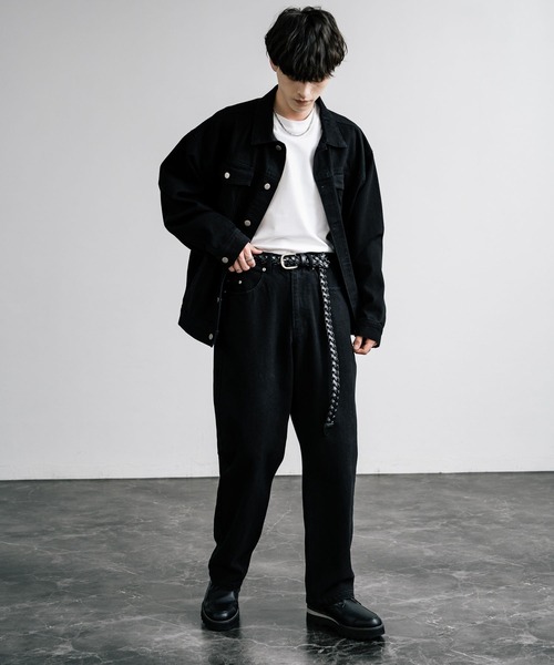 Rocky Monroe（ロッキーモンロー）の「PUレザーロングメッシュベルト（ベルト・メンズ・ダークブラウン/キャメル/ブラック・FREE）」の5枚目の写真