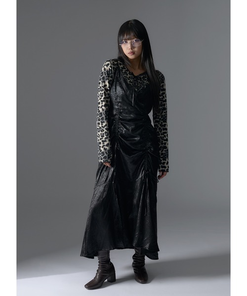 【こばぶ様】APレースドッキングキャミワンピース　フリーサイズ ブラック こばぶ様】APレースドッキングキャミワンピース フリーサイズ ブラック