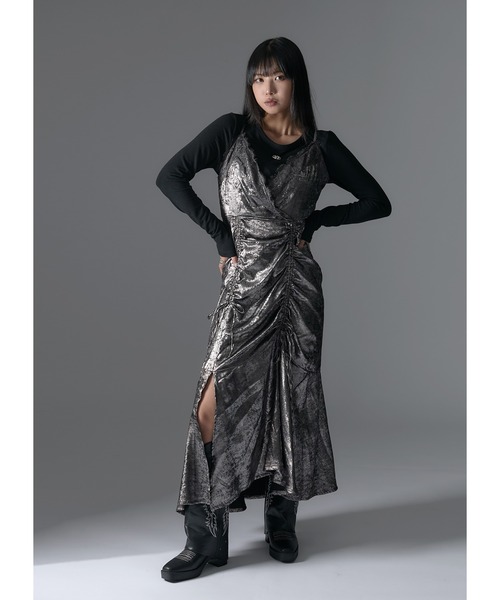 セール】レースドッキングドロストキャミワンピース（ワンピース