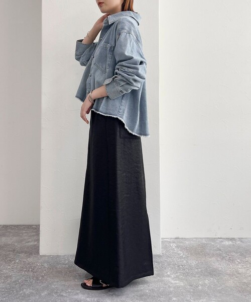 fredy emue（フレディエミュ）の「デニムクロップドシャツ（シャツ/ブラウス・レディース・サックスブルー/ブルー・38）」の15枚目の写真