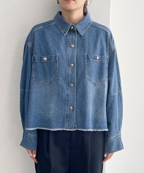 未使用　完売品　フレディ&グロスター　デニムクロップドシャツ デニムクロップドシャツ | FREDY & GLOSTER(フレディ アンド