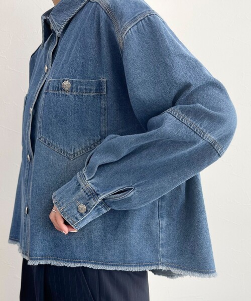 未使用　完売品　フレディ&グロスター　デニムクロップドシャツ デニムクロップドシャツ | FREDY & GLOSTER(フレディ アンド