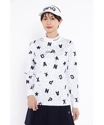 PING（ピン）の「【PING APPAREL】Lettered LOGOプリント ニットスムース長袖ハイネックカットソー ＜NATIVE＞ (LADIES)（Tシャツ/カットソー）」