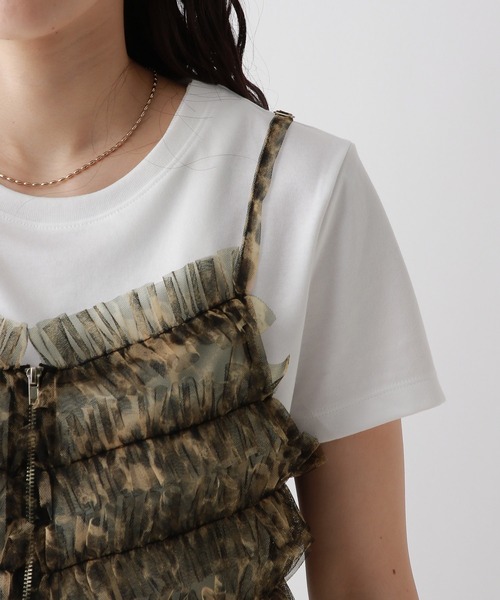 RAGEBLUE（レイジブルー）の「Wジップ/チュールフリルビスチェ（キャミソール・レディース・ブラック/ブラウン・FREE）」の21枚目の写真