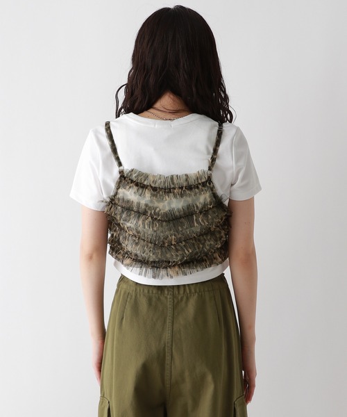 RAGEBLUE（レイジブルー）の「Wジップ/チュールフリルビスチェ（キャミソール・レディース・ブラック/ブラウン・FREE）」の19枚目の写真