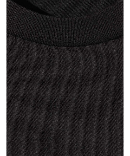 MIDIUMISOLID（ミディウミソリッド）の「MIDIUMISOLID for Ladies クロップドTシャツ（Tシャツ/カットソー・レディース・ブラック/オフホワイト/チャコールグレー・FREE）」の7枚目の写真
