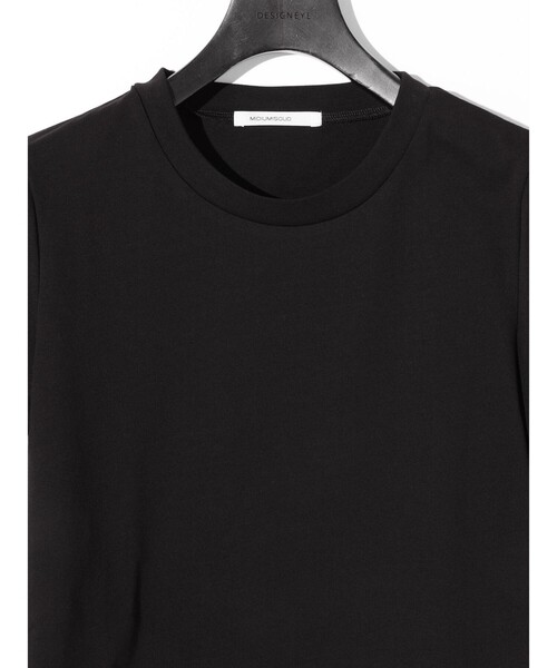 MIDIUMISOLID（ミディウミソリッド）の「MIDIUMISOLID for Ladies クロップドTシャツ（Tシャツ/カットソー・レディース・ブラック/オフホワイト/チャコールグレー・FREE）」の15枚目の写真