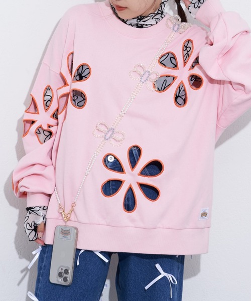 HELLO.SANFRANCISCO（ハローサンフランシスコ）の「【HELLO.SANFRANCISCO/ハローサンフランシスコ】BIGフラワービーズスマホショルダー（スマホグッズ・レディース・ピンク/グリーン/ホワイト・ONE SIZE）」の11枚目の写真