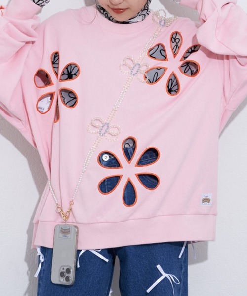 HELLO.SANFRANCISCO（ハローサンフランシスコ）の「【HELLO.SANFRANCISCO/ハローサンフランシスコ】BIGフラワービーズスマホショルダー（スマホグッズ・レディース・ピンク/グリーン/ホワイト・ONE SIZE）」の10枚目の写真