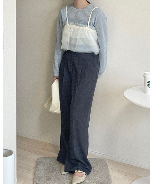 PURE BRIGHT(ピュアブライト)の「【kottoさんコラボ】チュールビスチェ×ラメシアートップス(Tシャツ/カットソー・レディース・ブラック/ブルー/グリーン・FREE)」の16枚目の写真