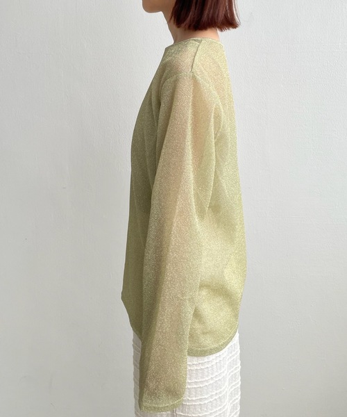 PURE BRIGHT(ピュアブライト)の「【kottoさんコラボ】チュールビスチェ×ラメシアートップス(Tシャツ/カットソー・レディース・ブラック/ブルー/グリーン・FREE)」の19枚目の写真