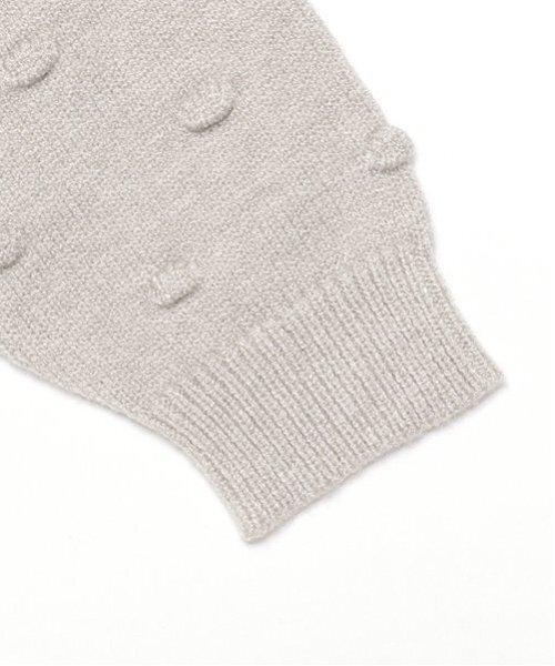 petit main（プティマイン）の「ポコポコカーディガン（カーディガン/ボレロ・キッズ・トップグレー/アイボリー/ライトピンク・70cm/80ｃｍ）」の5枚目の写真