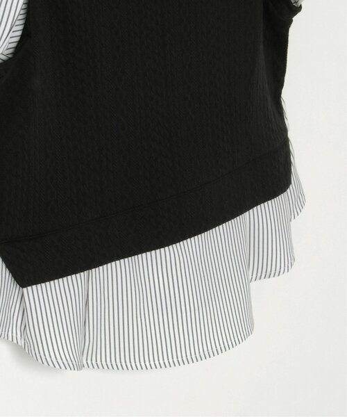 ikka(イッカ)の「【親子コーデ】ケーブル柄レイヤードプルオーバー(120~160cm)(Tシャツ/カットソー・キッズ・ブラック/ベージュ・120/130/140/150/160)」の14枚目の写真