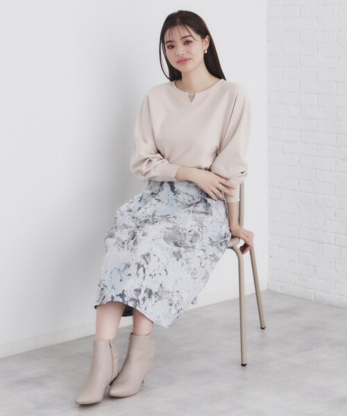 index(インデックス)の「◆《5color/XS-LL》キーネックビジュードルマンニット【洗濯機洗い可】(ニット/セーター・レディース・ピンク系1/ホワイト系8/ブルー系その他/ナチュラル/ブラック・36/34/42/40/38)」の10枚目の写真