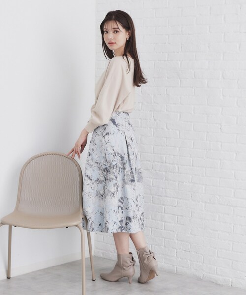 index(インデックス)の「◆《5color/XS-LL》キーネックビジュードルマンニット【洗濯機洗い可】(ニット/セーター・レディース・ピンク系1/ホワイト系8/ブルー系その他/ナチュラル/ブラック・36/34/42/40/38)」の12枚目の写真
