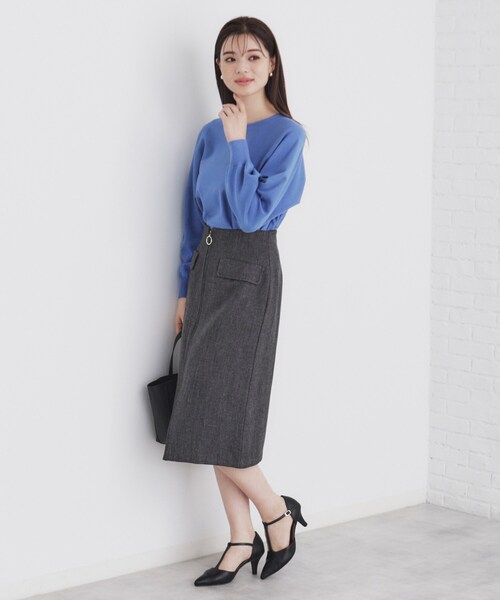 index(インデックス)の「◆《5color/XS-LL》キーネックビジュードルマンニット【洗濯機洗い可】(ニット/セーター・レディース・ピンク系1/ホワイト系8/ブルー系その他/ナチュラル/ブラック・36/34/42/40/38)」の16枚目の写真