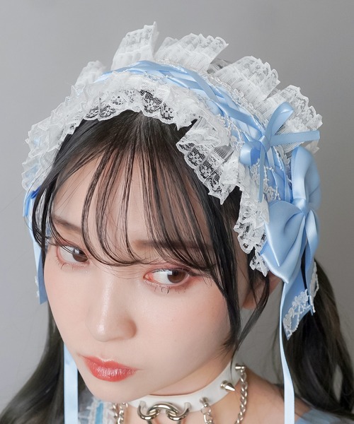 リボンレースヘッドドレス リボンレース ヘッドドレス（バレッタ/ヘアクリップ）｜SPINNS