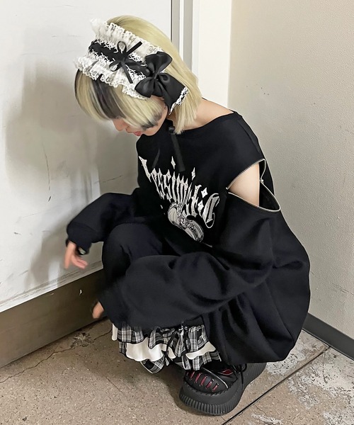 リボンレースヘッドドレス サイドリボンレースヘッドドレス|子供服・キッズファッション