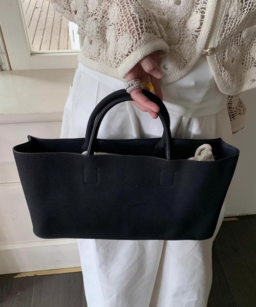 chuclla（チュクラ）の「【LONSLAN】スエードライク スクエアトート CHLONA24a015（ハンドバッグ・レディース・ブラック/ブラウン・FREE）」の21枚目の写真