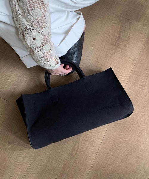 chuclla（チュクラ）の「【LONSLAN】スエードライク スクエアトート CHLONA24a015（ハンドバッグ・レディース・ブラック/ブラウン・FREE）」の16枚目の写真