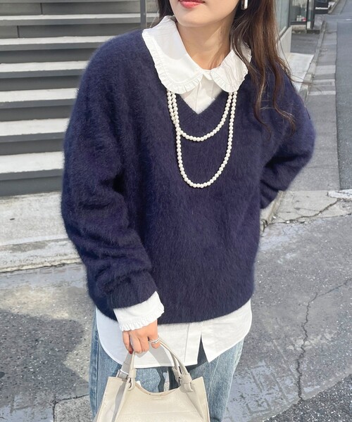 fredy emue(フレディエミュ)の「フリルカラーブラウス(シャツ/ブラウス・レディース・サックスブルー/オフホワイト/ブルー系その他・38)」の22枚目の写真