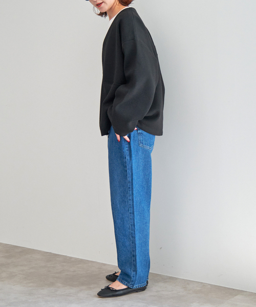 Spick & Span（スピックアンドスパン）の「ダブルジップニットカーディガン（カーディガン/ボレロ・レディース・チャコールグレー/ブラック・FREE）」の15枚目の写真