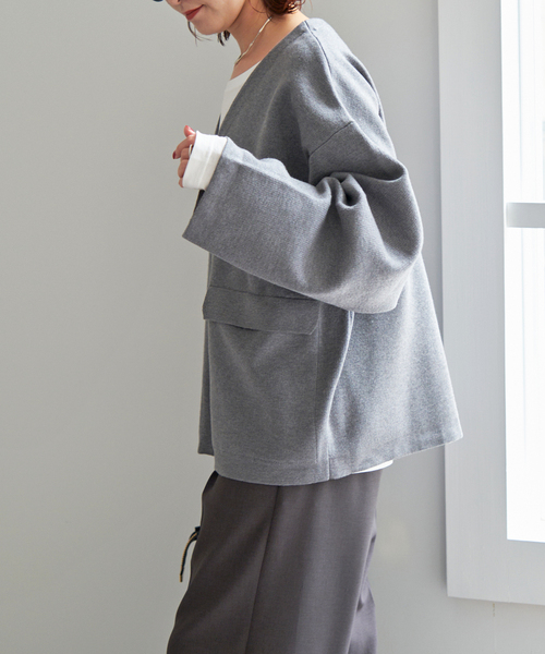 Spick & Span（スピックアンドスパン）の「ダブルジップニットカーディガン（カーディガン/ボレロ・レディース・チャコールグレー/ブラック・FREE）」の22枚目の写真