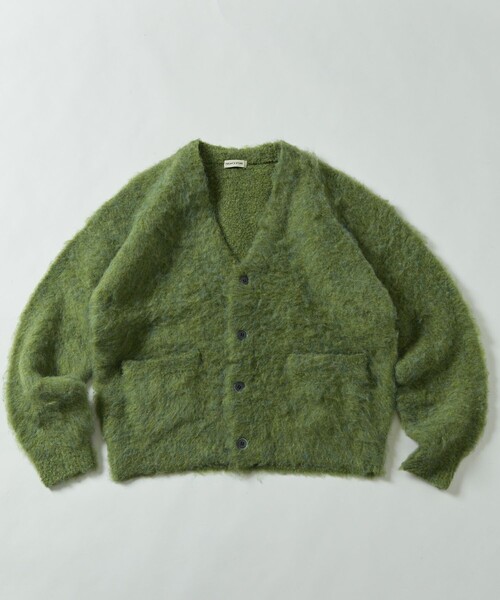 FREAK'S STORE（フリークスストア）の「限定展開 ビッグシルエット ボリューム シャギーニット カーディガン（カーディガン/ボレロ・メンズ・ベージュ/グレー/チャコールグレー/ブラック/グリーン・SMALL/LARGE/MEDIUM）」の5枚目の写真