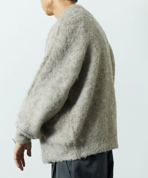 FREAK'S STORE（フリークスストア）の「限定展開 ビッグシルエット ボリューム シャギーニット カーディガン（カーディガン/ボレロ・メンズ・ベージュ/グレー/チャコールグレー/ブラック/グリーン・SMALL/LARGE/MEDIUM）」の15枚目の写真