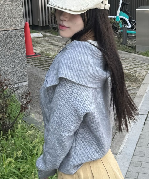 madrepadre(マドレパドレ)の「ハイネックニットセーター(ニット/セーター・レディース・ブラック/アイボリー/ブラウン/グレー・FREE)」の7枚目の写真