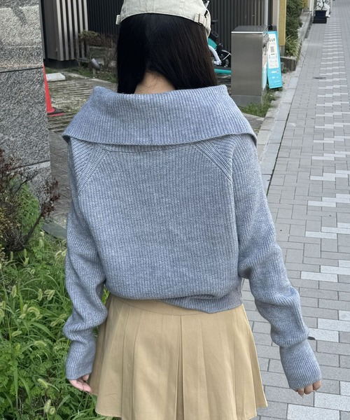 madrepadre(マドレパドレ)の「ハイネックニットセーター(ニット/セーター・レディース・ブラック/アイボリー/ブラウン/グレー・FREE)」の8枚目の写真