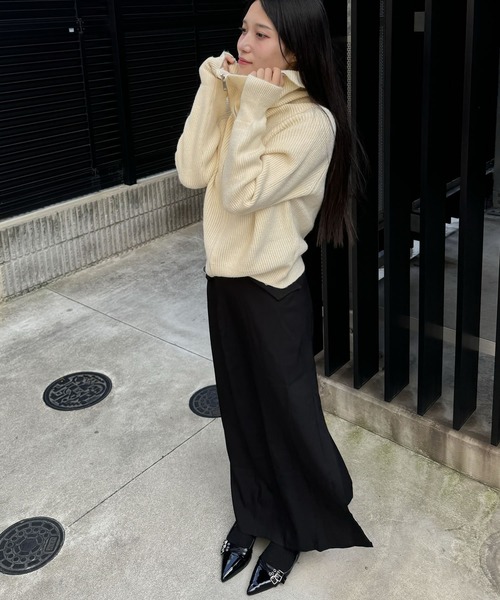 madrepadre(マドレパドレ)の「ハイネックニットセーター(ニット/セーター・レディース・ブラック/アイボリー/ブラウン/グレー・FREE)」の13枚目の写真