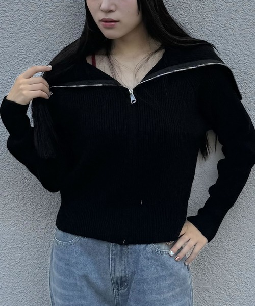 madrepadre(マドレパドレ)の「ハイネックニットセーター(ニット/セーター・レディース・ブラック/アイボリー/ブラウン/グレー・FREE)」の15枚目の写真