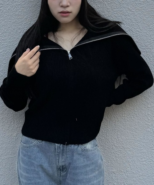 madrepadre(マドレパドレ)の「ハイネックニットセーター(ニット/セーター・レディース・ブラック/アイボリー/ブラウン/グレー・FREE)」の16枚目の写真