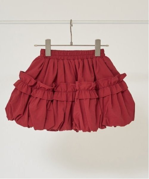 Lycee mine(リセマイン)の「フリル付きバルーンスカート(スカート・キッズ・ライトピンク/ライトベージュ/チェリーレッド/ネイビー・110cm/100cm/120cm/130cm/140cm/150cm)」の9枚目の写真