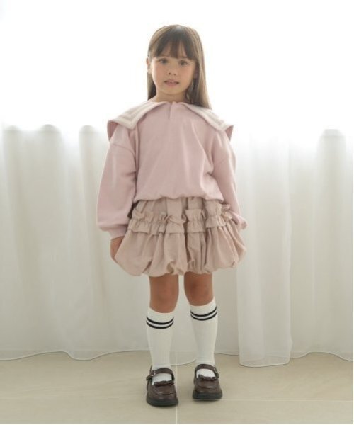 Lycee mine(リセマイン)の「フリル付きバルーンスカート(スカート・キッズ・ライトピンク/ライトベージュ/チェリーレッド/ネイビー・110cm/100cm/120cm/130cm/140cm/150cm)」の20枚目の写真