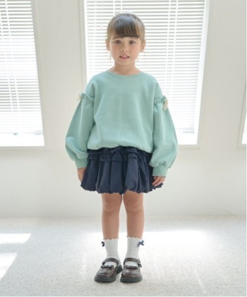 Lycee mine(リセマイン)の「フリル付きバルーンスカート(スカート・キッズ・ライトピンク/ライトベージュ/チェリーレッド/ネイビー・110cm/100cm/120cm/130cm/140cm/150cm)」の15枚目の写真