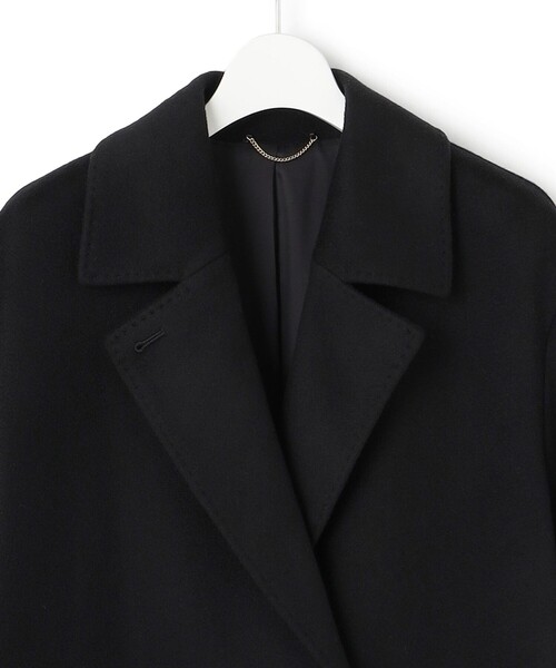 秋冬 KASHIYAMA MTR社生地カシミヤチェスターコート ブラック 樫山 MTRカシミヤライトビーバー チェスターコート（チェスターコート